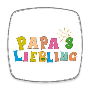 Papas Liebling - Viereckiger Kühlschrankmagnet - Weiß - Vorne