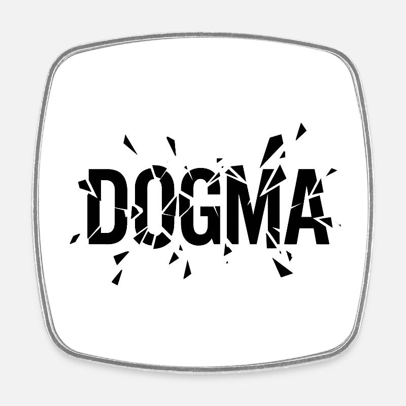 Broken dogma - Square fridge magnet - white