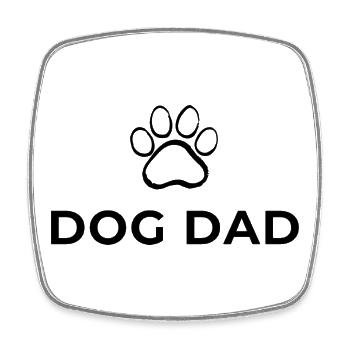 Papa chien - Hunde Papa - Magnet carré - blanc - Devant