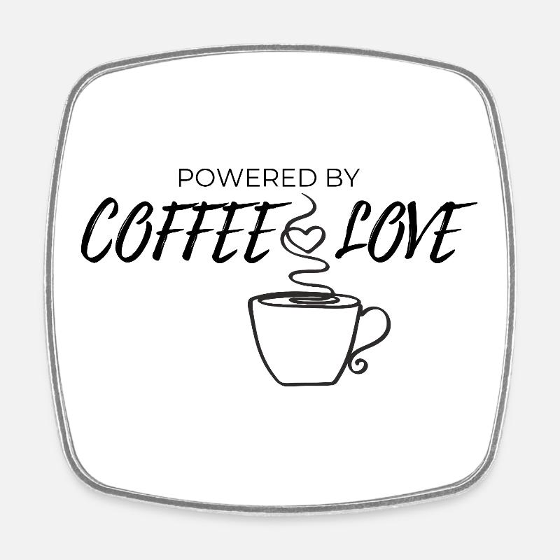 HerzDampf Mug Art - Square fridge magnet - white