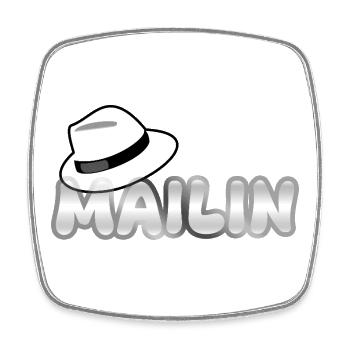 Le mailin comme prénom - Magnet carré - blanc - Devant