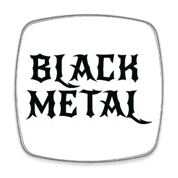Conception du logo Black Metal - Magnet carré - blanc - Devant