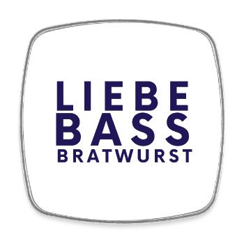 SCHRÜCKTIVAL - Viereckiger Kühlschrankmagnet - Weiß - Vorne