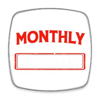 Hysterectomy uterus uterus ovary - Square fridge magnet - white - Front
