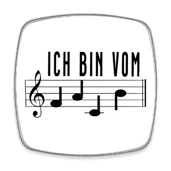 Ich bin vom Fach - Musiker Notenschrift Noten - Viereckiger Kühlschrankmagnet - Weiß - Vorne
