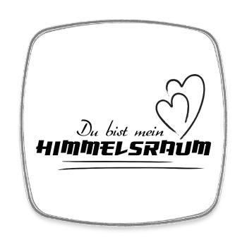 HIMMELSRAUM – Spirituelles Statement Shirt - Viereckiger Kühlschrankmagnet - Weiß - Vorne