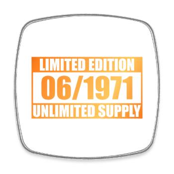 55e anniversaire Édition Limitée - ꝏ Fourniture 06/1971 - Magnet carré - blanc - Devant