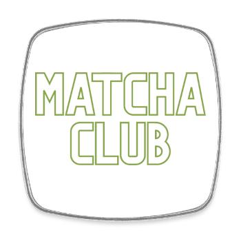 Matcha Club Logo - Viereckiger Kühlschrankmagnet - Weiß - Vorne