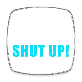 Brain Won’t Shut Up – Lustiges Overthinking Shirt - Viereckiger Kühlschrankmagnet - Weiß - Vorne