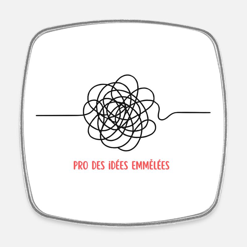 PRO DES IDEES EMMELEES - Magnet carré - blanc