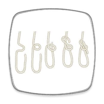 Sailing Sailboat Sailor Nautical Dinghy Knots - Square fridge magnet - white - Front