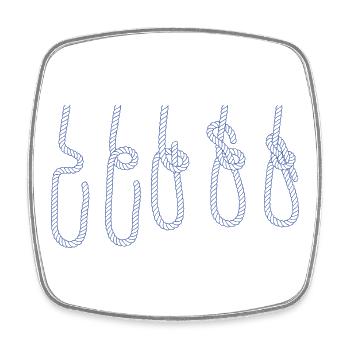 Sailing Sailboat Sailor Nautical Dinghy Knots - Square fridge magnet - white - Front