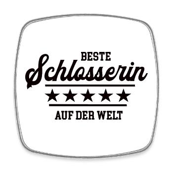 Beste Schlosserin Weltbeste Chefin Schlosser Frau - Viereckiger Kühlschrankmagnet - Weiß - Vorne