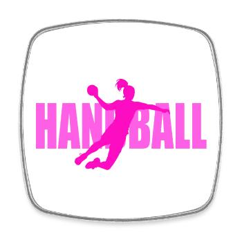 Handball - Square fridge magnet - white - Front