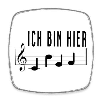 Ich bin hier Chef Notenschrift Chorleiter Dirigent - Viereckiger Kühlschrankmagnet - Weiß - Vorne