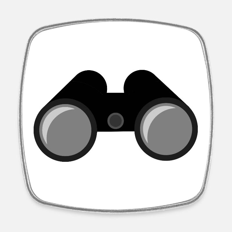 Binoculars - Square fridge magnet - white