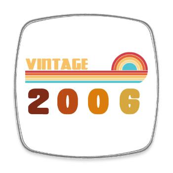 Tee 20 Years Black Gold born 2006 - Square fridge magnet - white - Front
