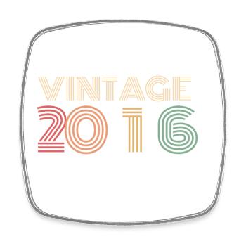 Typo Circulaire 10 Years Fête 2016 - Square fridge magnet - white - Front