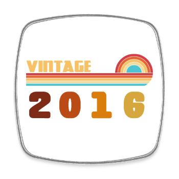 10 Year Old Black Gold Tee born 2016 - Square fridge magnet - white - Front