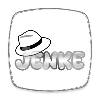 Jenke comme prénom - Magnet carré - blanc - Devant