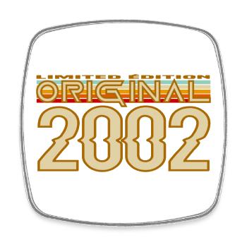 Originales Retro-Logo von 2002 - Viereckiger Kühlschrankmagnet - Weiß - Vorne