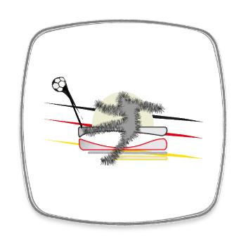 Soccer Soccer Players - Square fridge magnet - white - Front