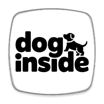 Doge Inside Hundemotiv - Viereckiger Kühlschrankmagnet - Weiß - Vorne