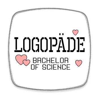 Logopäde Bachelor-Studium Logopädie - Viereckiger Kühlschrankmagnet - Weiß - Vorne