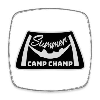 Summer Camp Champ Lustig Kinder Outdoor Abenteuer - Viereckiger Kühlschrankmagnet - Weiß - Vorne