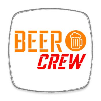 Beer Crew - Viereckiger Kühlschrankmagnet - Weiß - Vorne