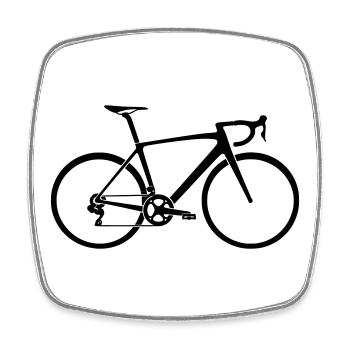 velo de course - Magnet carré - blanc - Devant