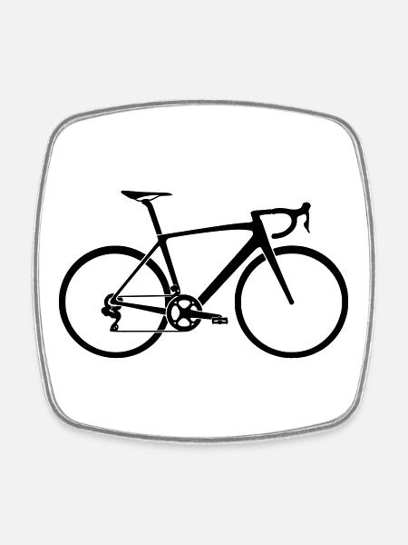 Rennrad - Viereckiger Kühlschrankmagnet - Weiß