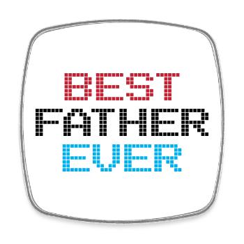 Der beste Vater aller Zeiten - Viereckiger Kühlschrankmagnet - Weiß - Vorne