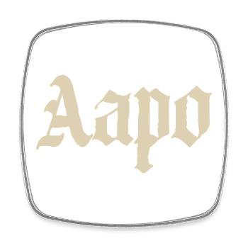 Aapo Gothic Name - Viereckiger Kühlschrankmagnet - Weiß - Vorne
