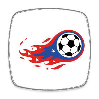 Maillot de fan de Football Soccer USA Fireball Comet - Magnet carré - blanc - Devant