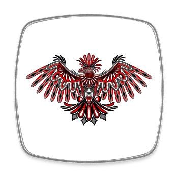 Eagle Haida Tribal Totem Design - Viereckiger Kühlschrankmagnet - Weiß - Vorne