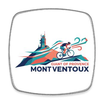 Mont Ventoux Giant of Provence Shirt - Square fridge magnet - white - Front