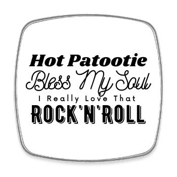 Hot Patootie Rock'n'Roll Song – Anpassbare Farbe - Viereckiger Kühlschrankmagnet - Weiß - Vorne