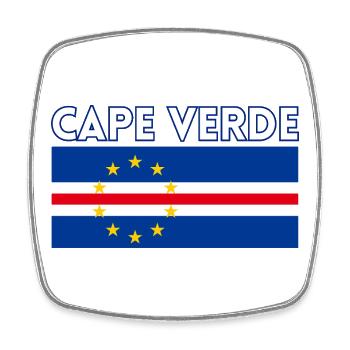 Cape Verde Flag, Cape Verdean Flag, Cape Verde - Magnet carré - blanc - Devant