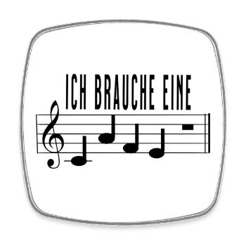 Ich brauche eine Cafe Pause für Musiker Noten - Viereckiger Kühlschrankmagnet - Weiß - Vorne
