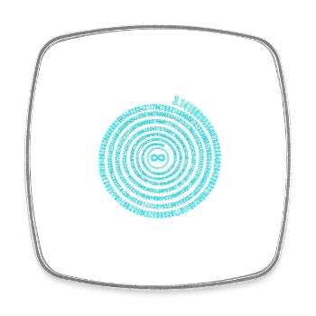 Irrationale Zahl Pi Symbol Unendlichkeit Helix - Viereckiger Kühlschrankmagnet - Weiß - Vorne