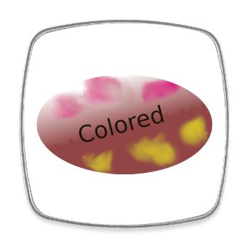 Pastellfarben: Farbflecken Muster - Viereckiger Kühlschrankmagnet - Weiß - Vorne