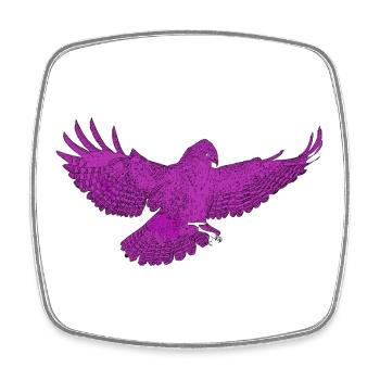 Oiseau de proie en vol, de couleur différente - Magnet carré - blanc - Devant