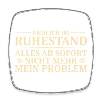 Ruhestand Renteneintritt Kollege in Rente - Viereckiger Kühlschrankmagnet - Weiß - Vorne
