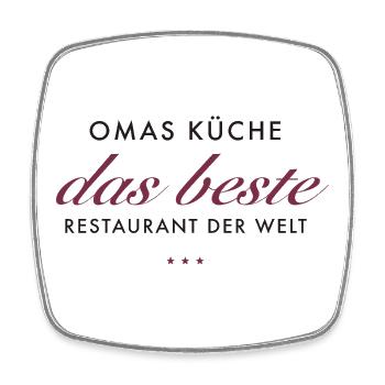 Omas Küche Das Beste Logo - Viereckiger Kühlschrankmagnet - Weiß - Vorne