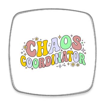 Chaos Coordinator - Retro Saying - Square fridge magnet - white - Front