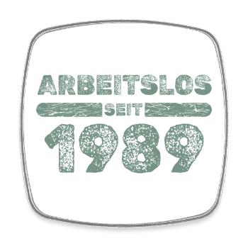 1989 - Viereckiger Kühlschrankmagnet - Weiß - Vorne