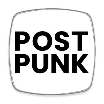 Logo post-punk - Magnet carré - blanc - Devant