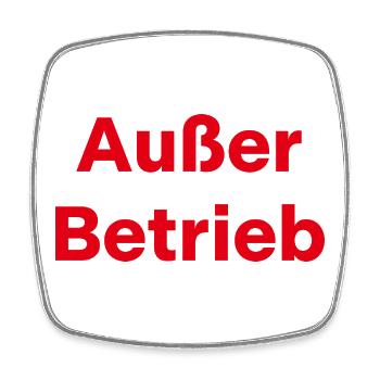 Außer Betrieb - Viereckiger Kühlschrankmagnet - Weiß - Vorne