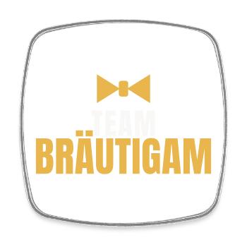 Team Braeutigam JGA Junggesellenabschied Groom - Viereckiger Kühlschrankmagnet - Weiß - Vorne